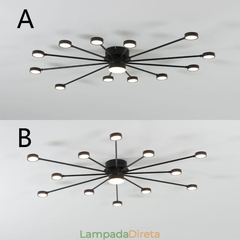 Luminária de teto moderna minimalista embutida, abajur de acrílico