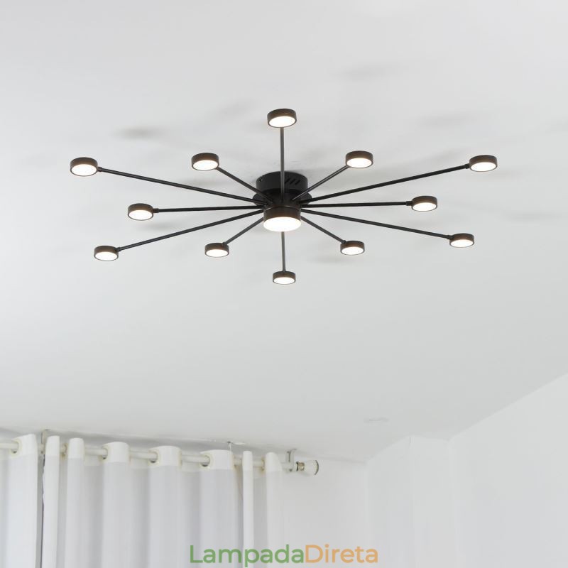 Luminária de teto moderna minimalista embutida, abajur de acrílico