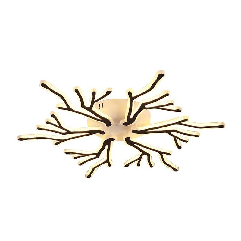 Luminária de teto de acrílico com ramificação embutida