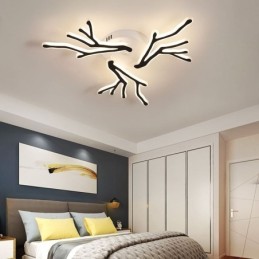 Luminária de teto de acrílico com ramificação embutida