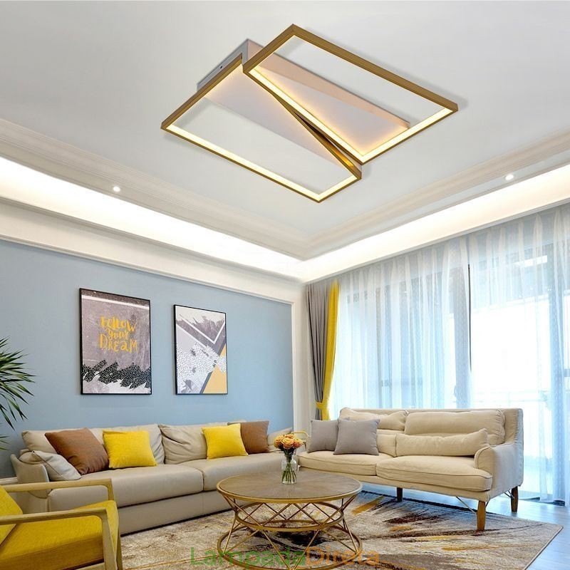 Luminária de teto trapézio em mosaico minimalista de montagem embutida