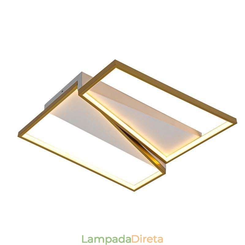 Luminária de teto trapézio em mosaico minimalista de montagem embutida