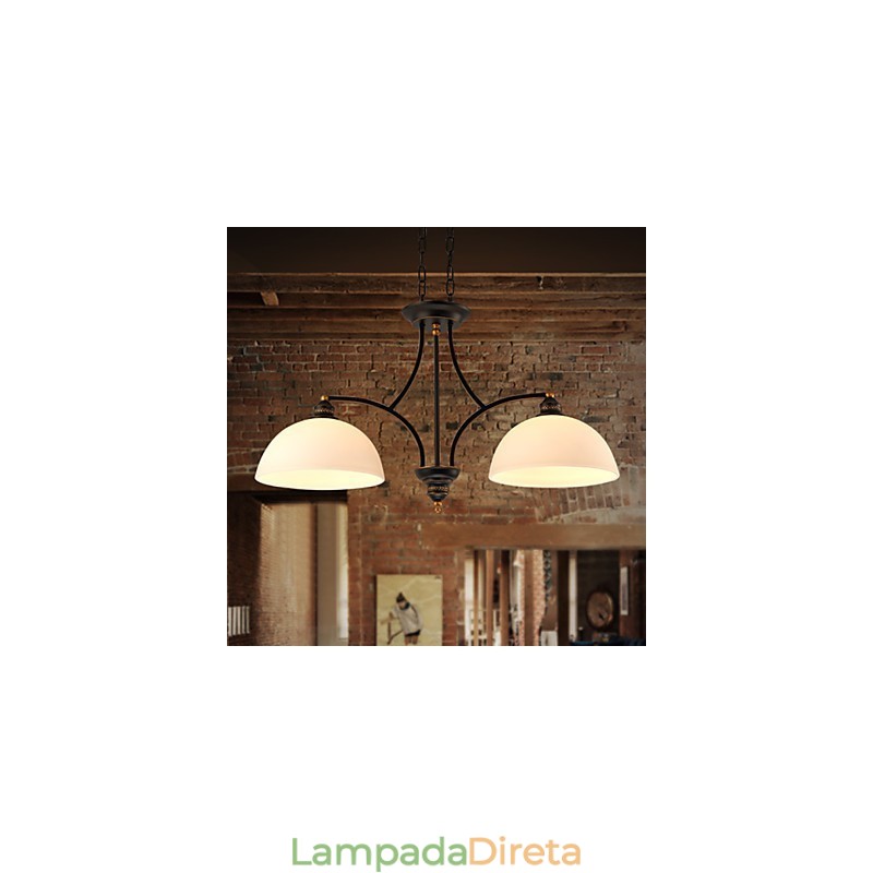 Lâmpadas de teto minimalistas retrô Lâmpadas de teto de vidro estilo europeu