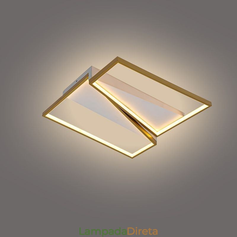 Luminária de teto trapézio em mosaico minimalista de montagem embutida