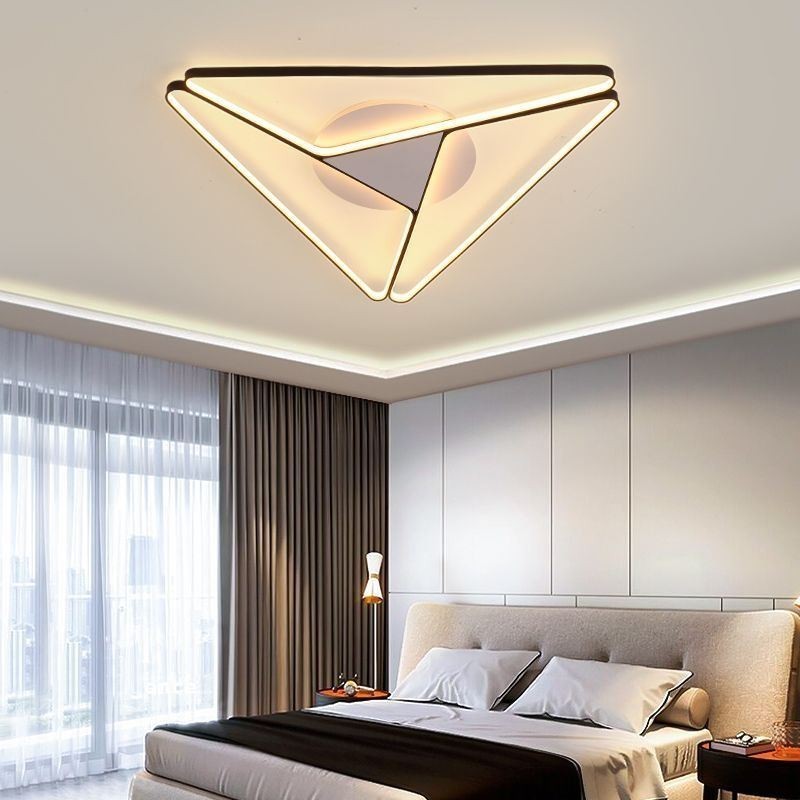 Luminária de teto triangular minimalista embutida