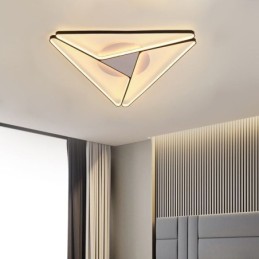 Luminária de teto triangular minimalista embutida