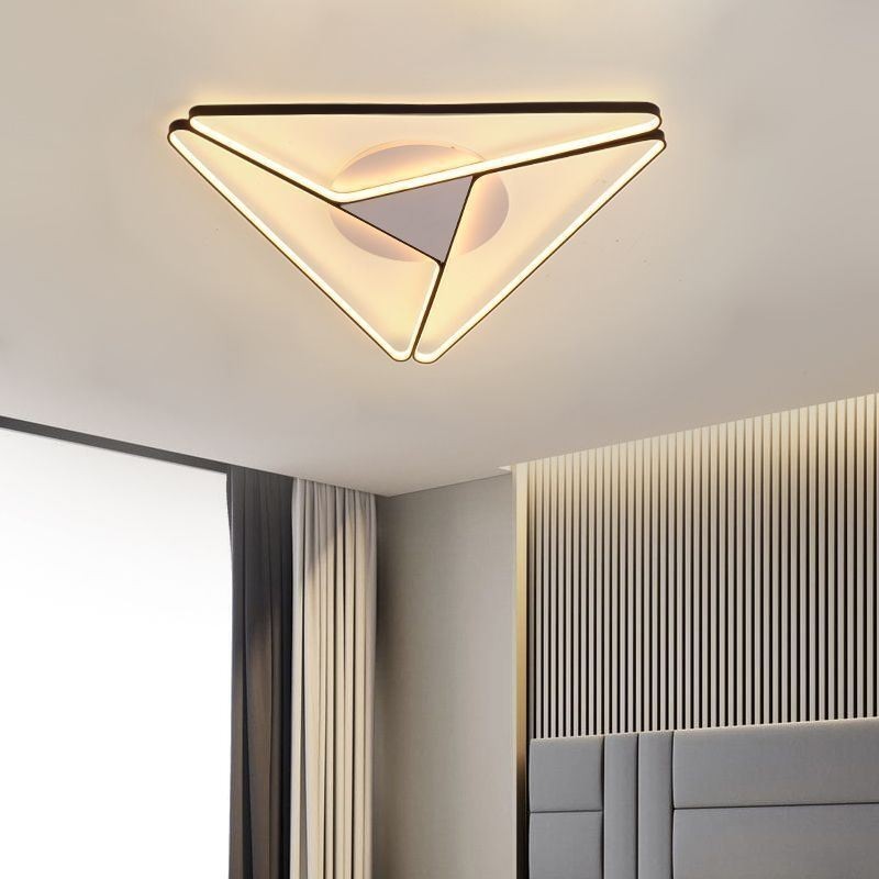 Luminária de teto triangular minimalista embutida