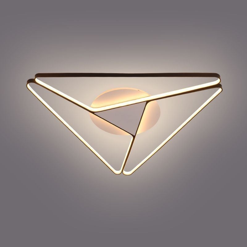 Luminária de teto triangular minimalista embutida