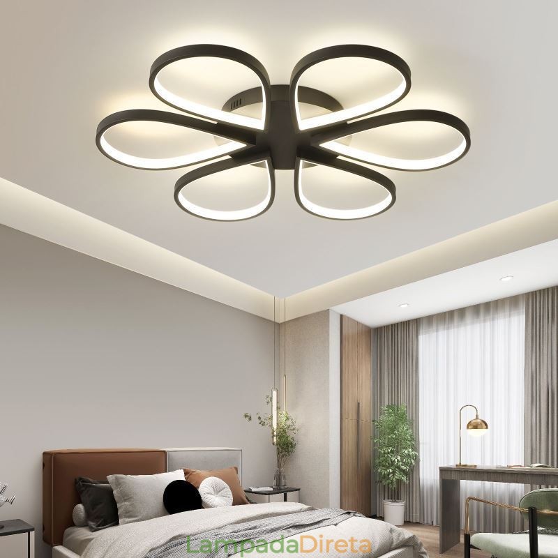 Luminária de teto Clover minimalista embutida