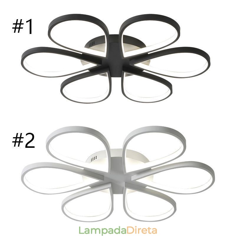 Luminária de teto Clover minimalista embutida