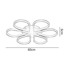 Luminária de teto Clover minimalista embutida