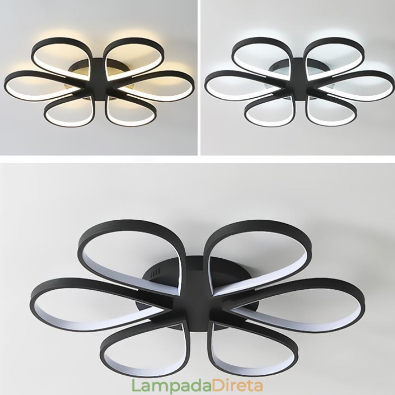 Luminária de teto Clover minimalista embutida