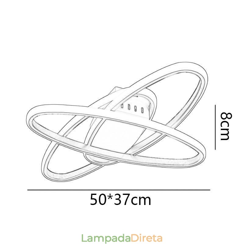 Luminária de teto Planet Minimalista Surround de montagem embutida