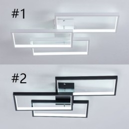 Luminária de teto retangular geométrica acrílica embutida