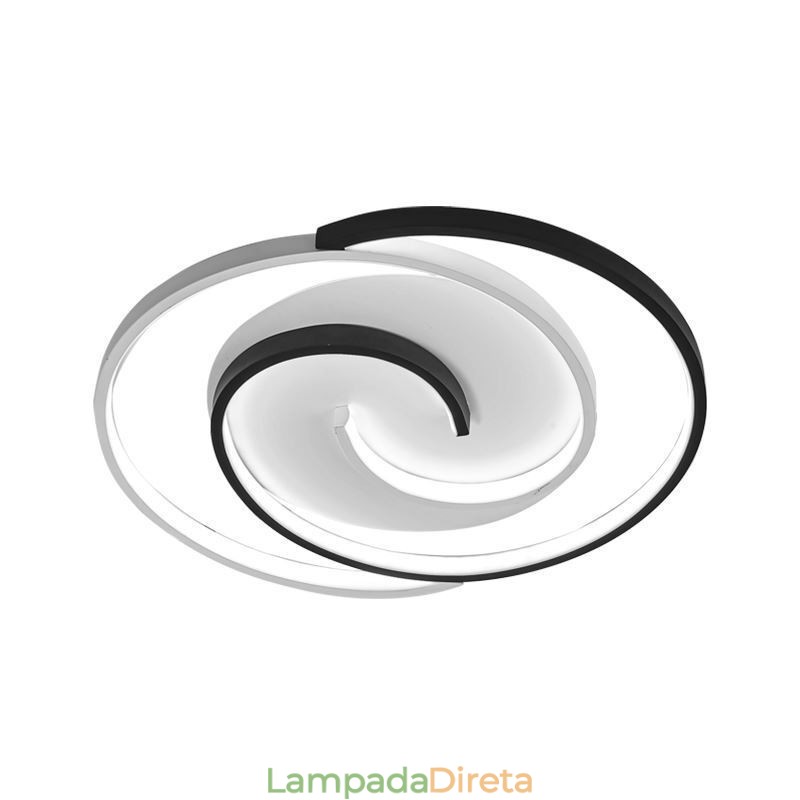 Luminária de teto redonda acrílica embutida