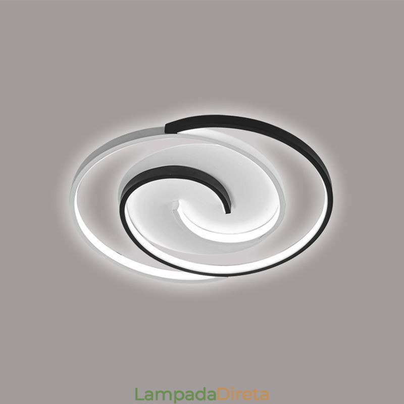 Luminária de teto redonda acrílica embutida