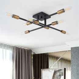 Luz de teto decorativa estilo industrial americano de montagem embutida retrô country