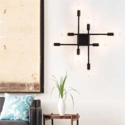 Luz de teto decorativa estilo industrial americano de montagem embutida retrô country
