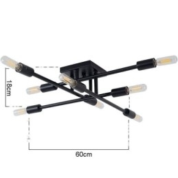 Luz de teto decorativa estilo industrial americano de montagem embutida retrô country