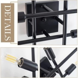Luz de teto decorativa estilo industrial americano de montagem embutida retrô country