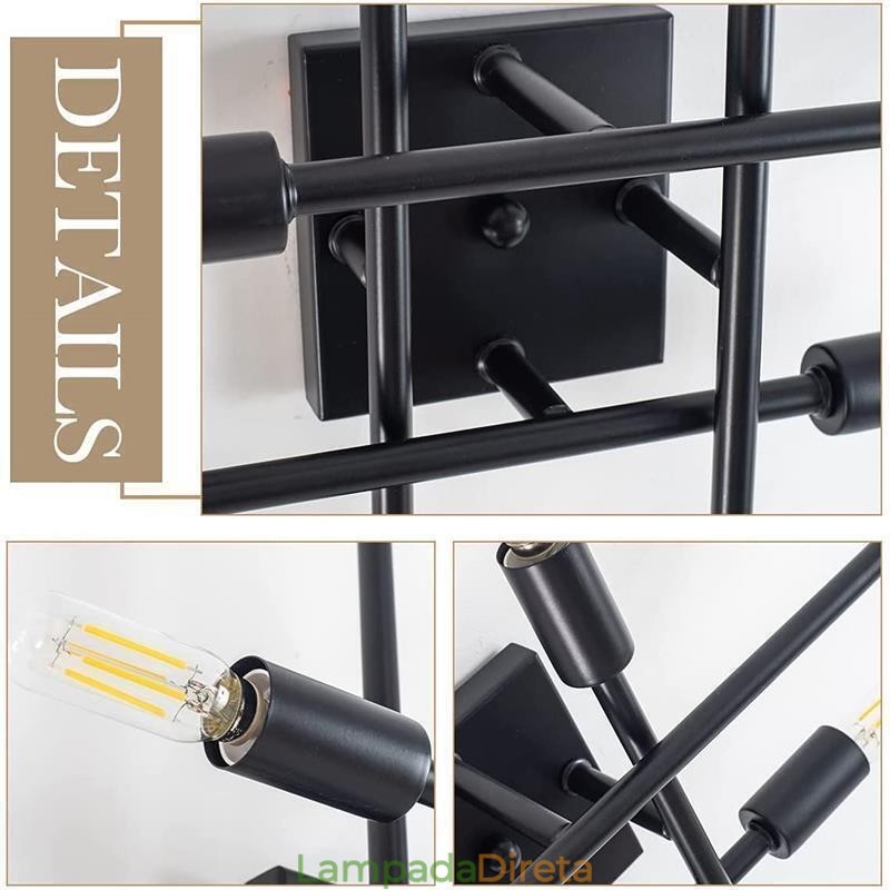 Luz de teto decorativa estilo industrial americano de montagem embutida retrô country