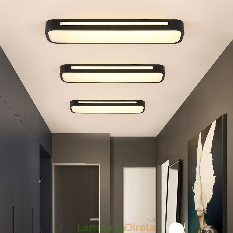 Luminária de teto acrílica moderna embutida