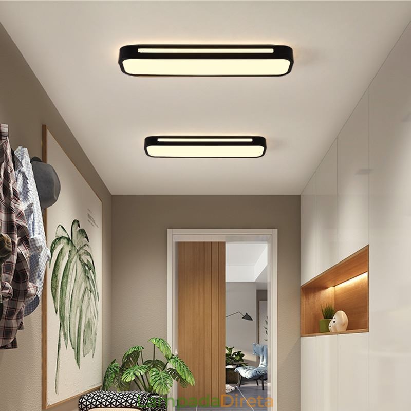 Luminária de teto acrílica moderna embutida