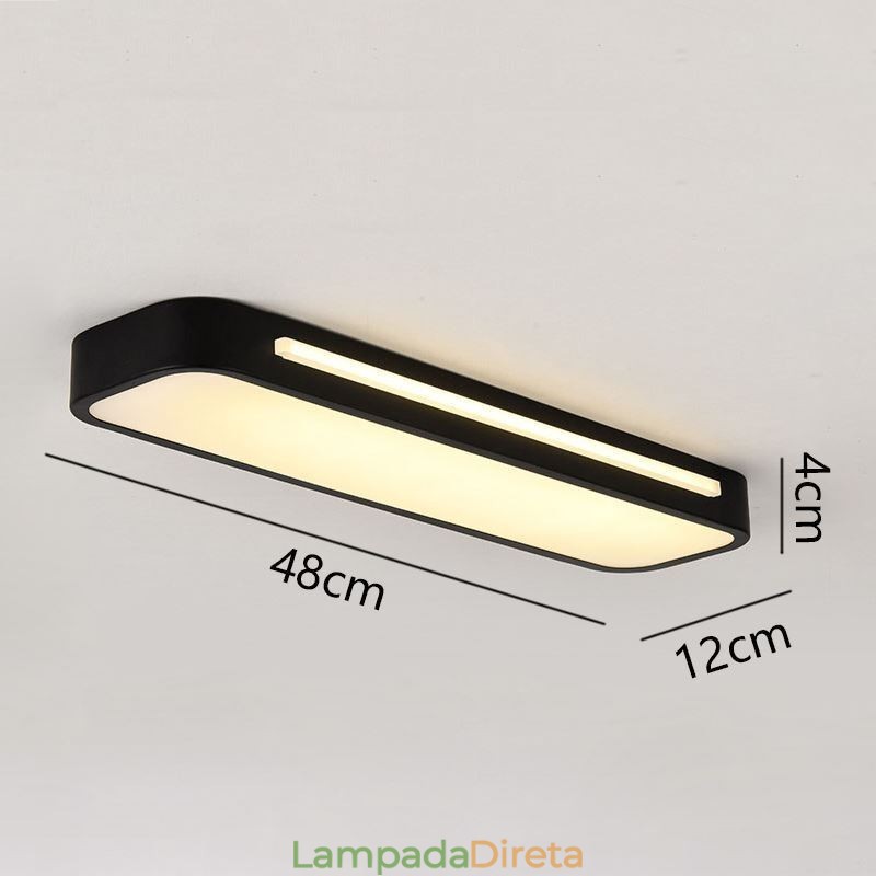 Luminária de teto acrílica moderna embutida