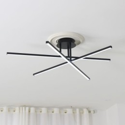 Luminária de teto moderna e simples de alumínio com tira de arte embutida