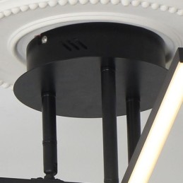 Luminária de teto moderna e simples de alumínio com tira de arte embutida