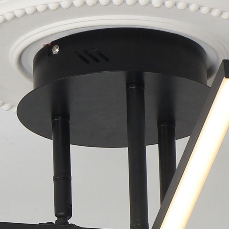 Luminária de teto moderna e simples de alumínio com tira de arte embutida