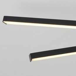 Luminária de teto moderna e simples de alumínio com tira de arte embutida