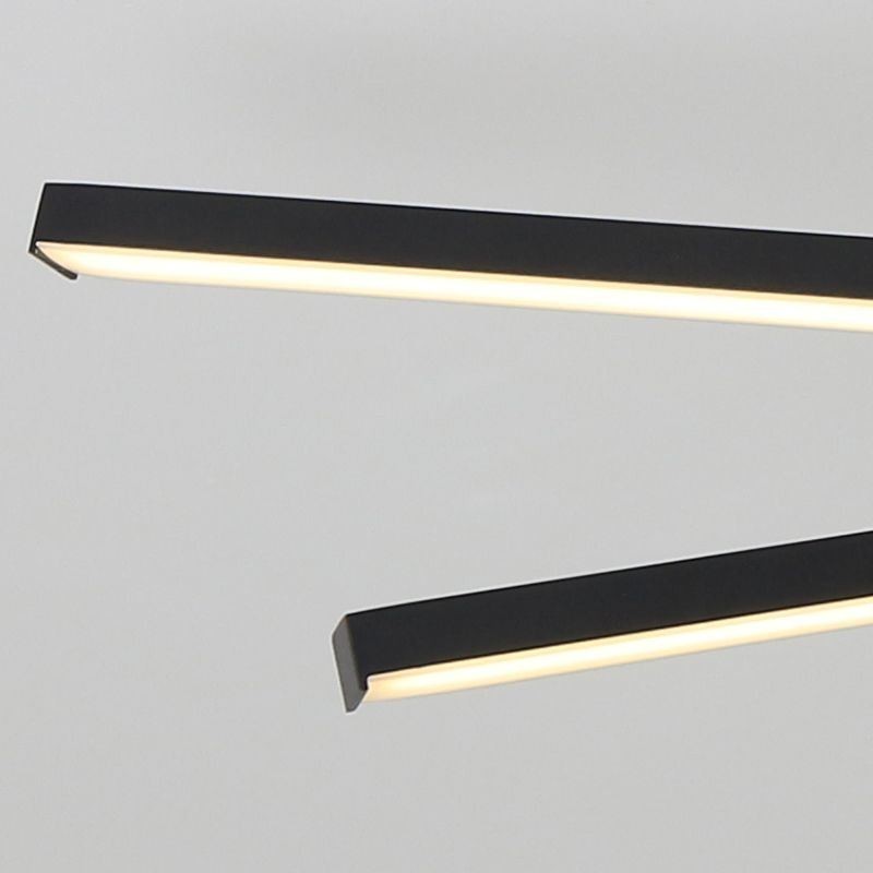 Luminária de teto moderna e simples de alumínio com tira de arte embutida