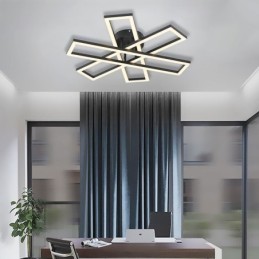 Luminária de teto minimalista em alumínio com montagem embutida em moinho de vento