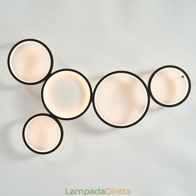Luminária de teto moderna de alumínio embutida