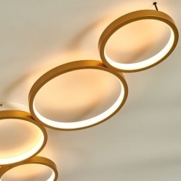 Luminária de teto moderna de alumínio embutida