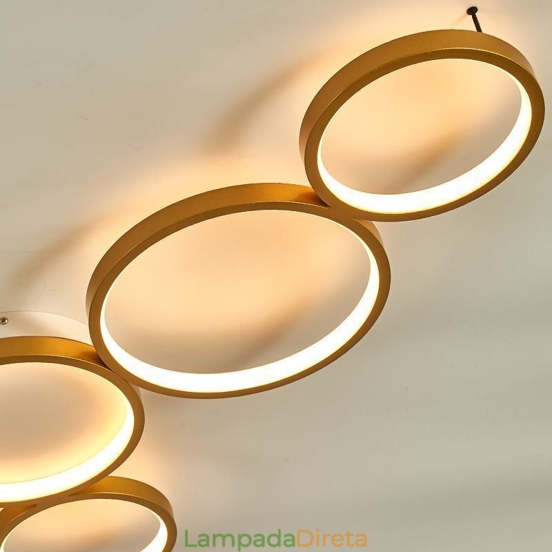 Luminária de teto moderna de alumínio embutida