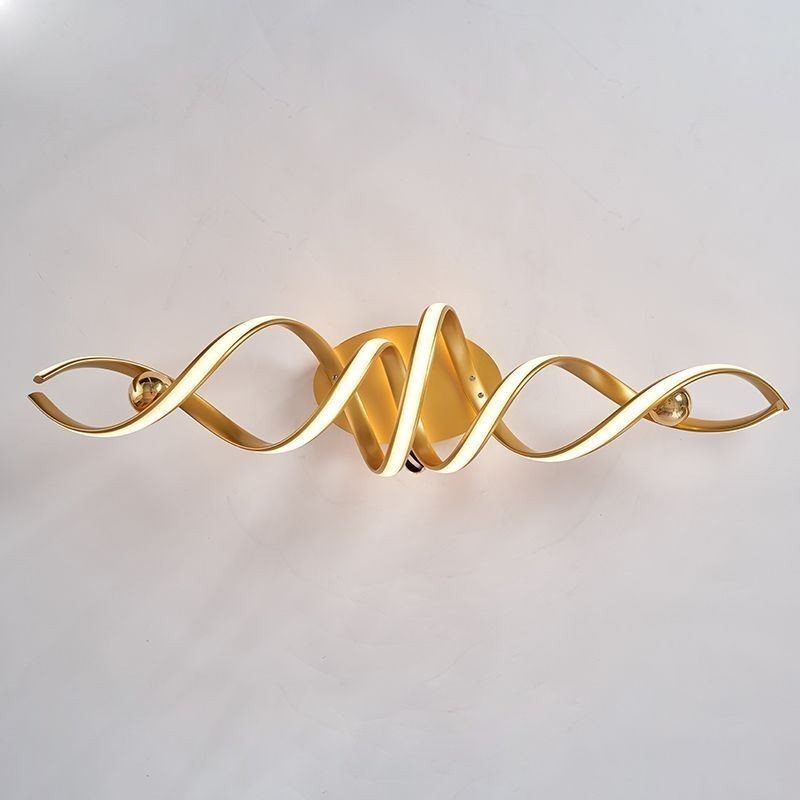 Luminária de teto em espiral de alumínio com montagem embutida moderna