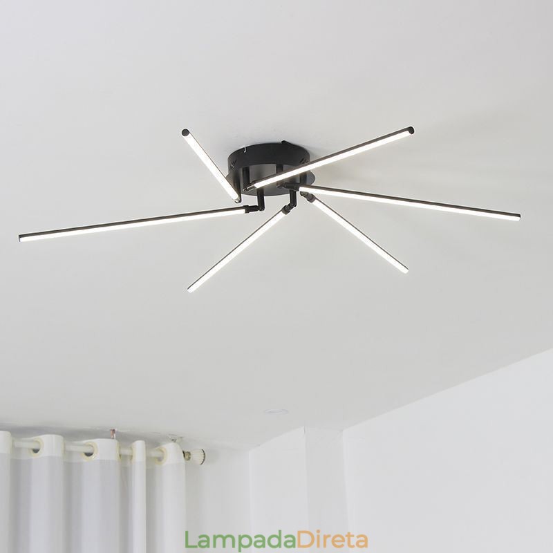 Luminária de teto criativa de moinho de vento em alumínio com montagem embutida