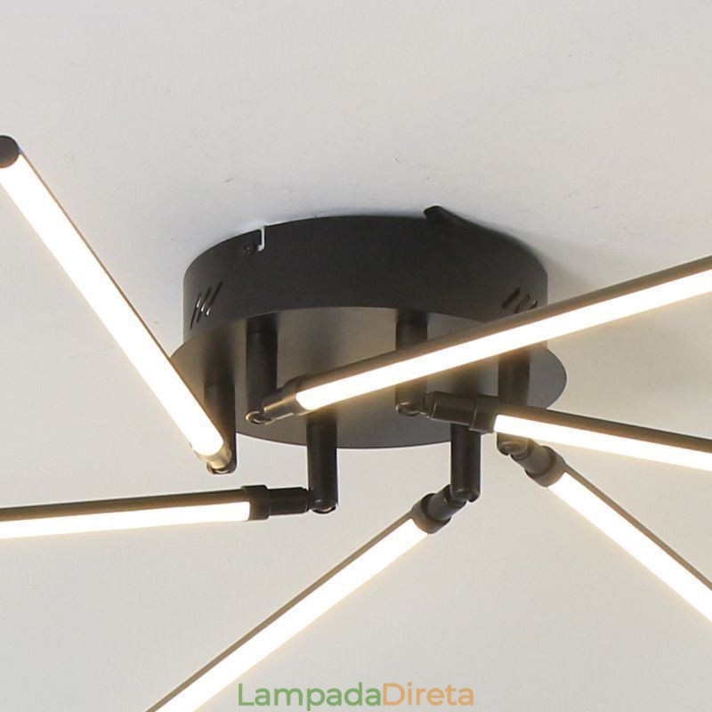 Luminária de teto criativa de moinho de vento em alumínio com montagem embutida