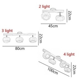 Luminária de teto japonesa retrô de montagem embutida de abóbora pequena dupla