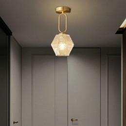 Iluminação de teto criativa moderna de vidro embutido para casa