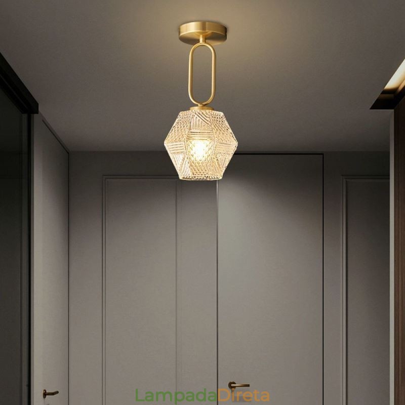 Iluminação de teto criativa moderna de vidro embutido para casa