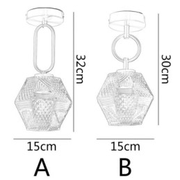 Iluminação de teto criativa moderna de vidro embutido para casa