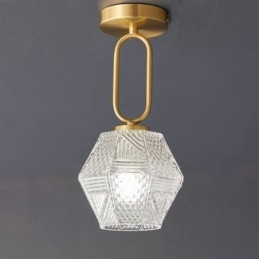 Iluminação de teto criativa moderna de vidro embutido para casa