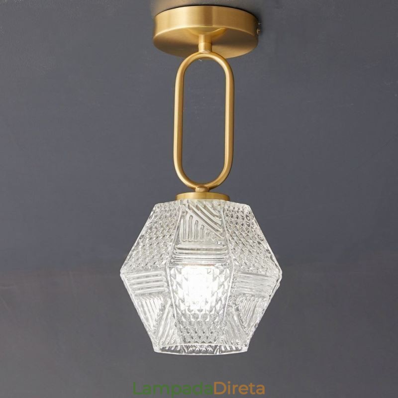 Iluminação de teto criativa moderna de vidro embutido para casa
