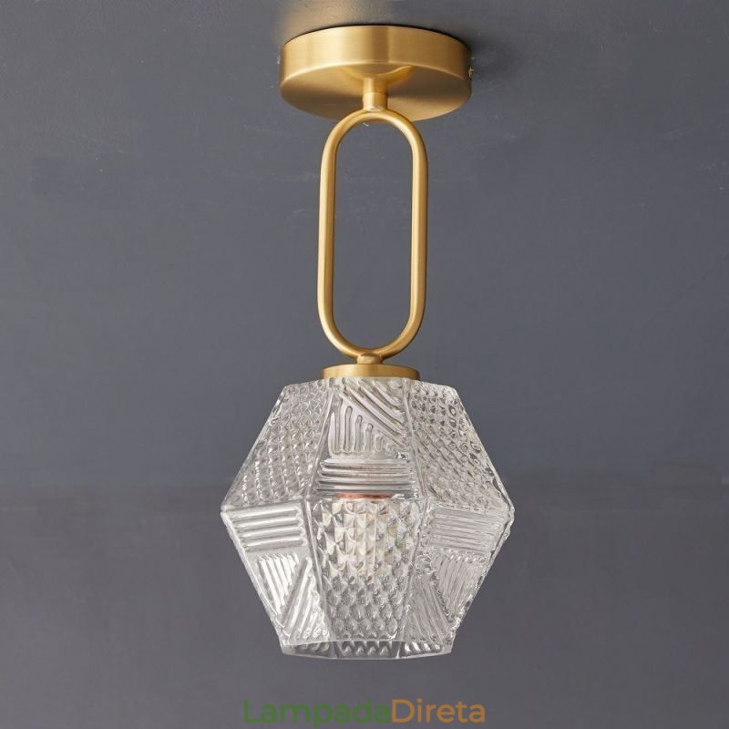 Iluminação de teto criativa moderna de vidro embutido para casa