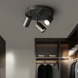 Moderno Flush Mount Dourado Preto Flush Mount com 3 Luzes Copper Art Home Lighting