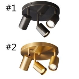 Moderno Flush Mount Dourado Preto Flush Mount com 3 Luzes Copper Art Home Lighting