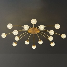 Luminária de teto dourada moderna embutida Luminária decorativa
